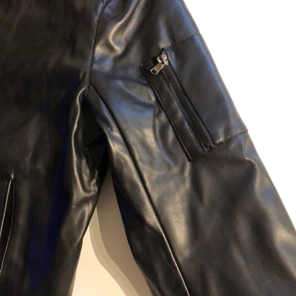 Michael Kors Black Faux Leather Jacket for Men - Picture 5 of 9